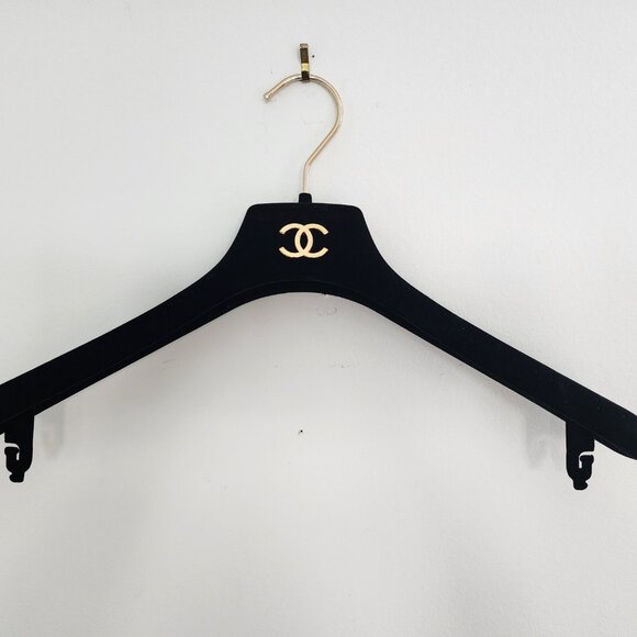 CHANEL Other - Authentic Chanel Dress or Clothing Hanger in Black and Gold-Circa 1960-1970